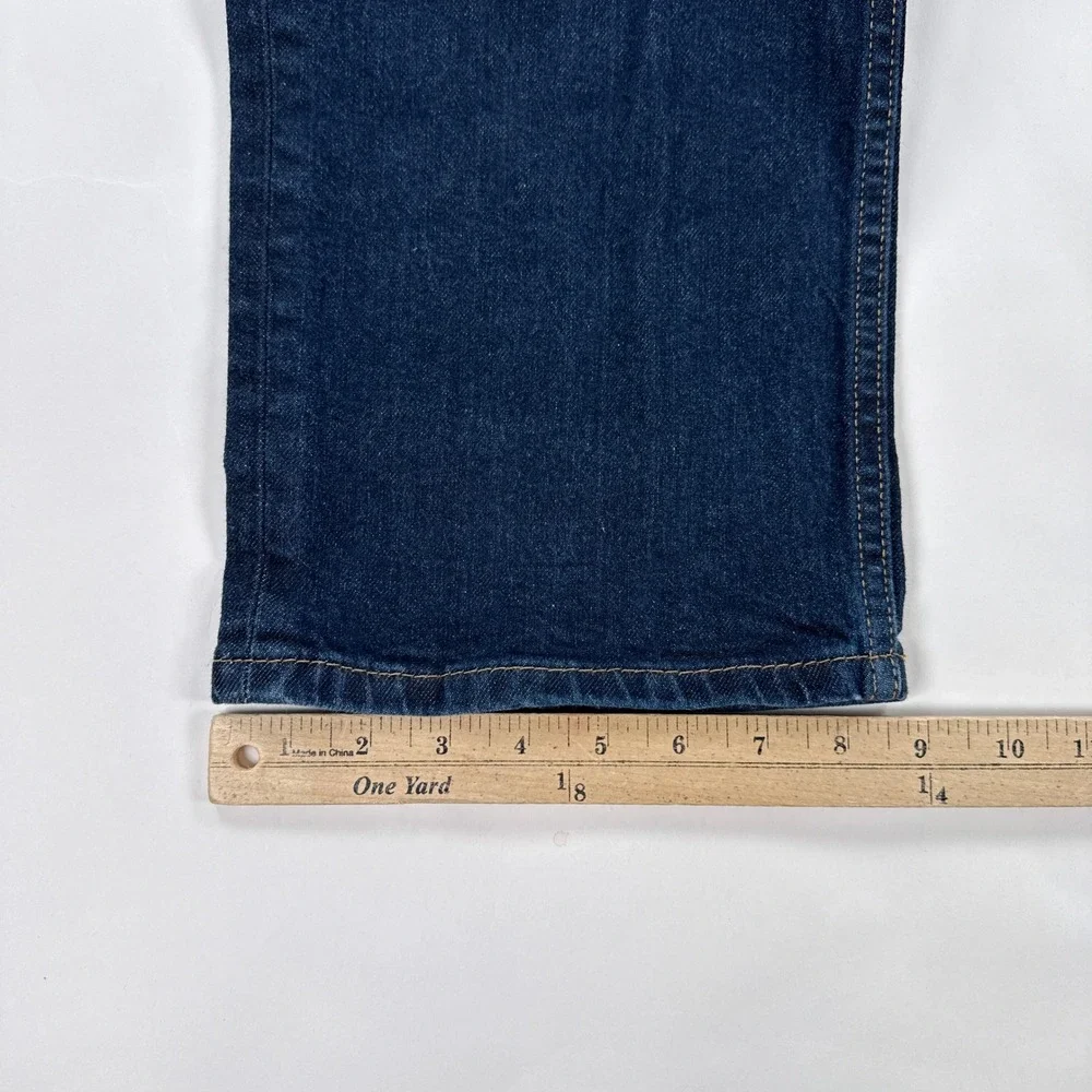 Levis Mens Jeans 36x30 Blue 514 Straight Fit Dark Wash Denim Stretch